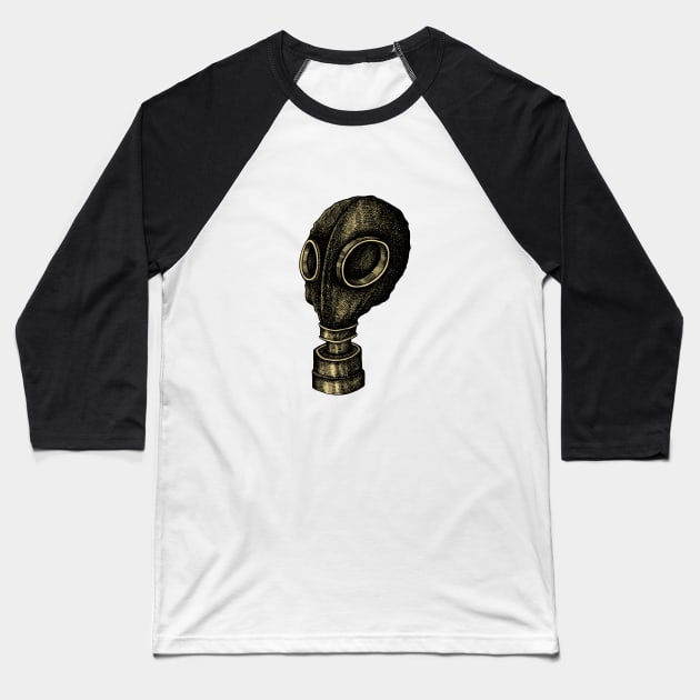 gas mask Baseball T-Shirt by HornArt